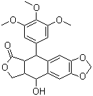 结构式 CAS# 4354-76-1, 鬼臼毒素