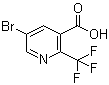 结构式 CAS# 436799-36-9, 5-溴-2-(三氟甲基)-3-吡啶羧酸