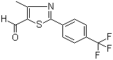 结构式 CAS# 438577-61-8, 4-甲基-2-[4-(三氟甲基)苯基]-1,3-噻唑-5-甲醛