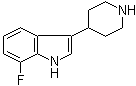 结构式 CAS# 439082-27-6, 7-氟-3-(4-哌啶基)-1H-吲哚