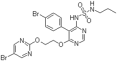 结构式 CAS# 441798-33-0, 马西替坦; N-[5-(4-溴苯基)-6-[2-[(5-溴-2-嘧啶基)氧]乙氧基]-4-嘧啶基]-N'-丙基磺酰胺