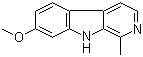 结构式 CAS# 442-51-3, 哈尔碱; 哈尔明碱; 肉叶云香碱; 去氢骆驼蓬碱; 7-甲氧基-1-甲基-9H-吡啶并[3,4-b]吲哚