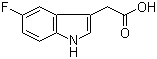 structure of CAS# 443-73-2, 5-Fluoroindole-3-acetic acid;5-Fluoro-1H-indole-3-acetic acid