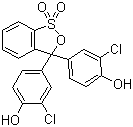 结构式 CAS# 4430-20-0, 氯酚红; 3',3''-二氯酚磺酞; 3',3''-二氯苯酚磺酰酞