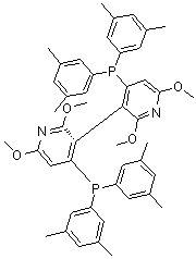 structure of CAS# 443347-10-2, (3S)-4,4'-Bis[bis(3,5-dimethylphenyl)phosphino]-2,2',6,6'-tetramethoxy-3,3'-bipyridine;(S)-Xyl-P-Phos