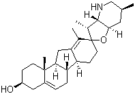 structure of CAS# 4449-51-8, Cyclopamine;11-Deoxojervine; (3b,23b)-17,23-Epoxy-11-deoxoveratraman-3-ol