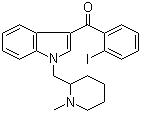 structure of CAS# 444912-75-8, AM-2233;1-[(N-Methylpiperidin-2-yl)methyl]-3-(2-iodobenzoyl)-1H-indole