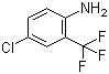 structure of CAS# 445-03-4, 2-Amino-5-chlorobenzotrifluoride;4-Chloro-alpha,alpha,alpha-trifluoro-o-toluidine