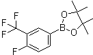 structure of CAS# 445303-14-0, 4-Fluoro-3-(trifluoromethyl)phenylboronic acid pinacol ester;2-(4-Fluoro-3-trifluoromethylphenyl)-4,4,5,5-tetramethyl-[1,3,2]dioxaborolane