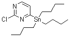 结构式 CAS# 446286-25-5, 2-氯-4-(三丁基锡烷基)嘧啶