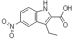 3-Ethyl-5-nitro-1H-indole-2-carboxylic acid molecular structure (CAS 446830-63-3)