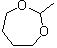 structure of CAS# 4469-25-4, 2-Methyl-1,3-dioxacycloheptane;2-Methyl-1,3-dioxepane; Acetaldehyde cyclic tetramethylene acetal; NSC 204897