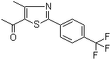 结构式 CAS# 447406-53-3, 1-[4-甲基-2-(4-三氟甲基苯基)噻唑-5-基]乙酮