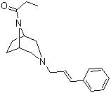 structure of CAS# 448-34-0, Azaprocin;3-Cinnamyl-8-propionyldiazabicyclo[3.2.1]octane