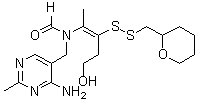 Thiamine (tetrahydro-2-pyranyl)methyl disulfide molecular structure (CAS 4482-76-2)