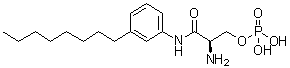 structure of CAS# 449173-19-7, (2R)-2-Amino-N-(3-octylphenyl)-3-(phosphonooxy)-propanamide;VPC 23019