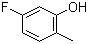 structure of CAS# 452-85-7, 5-Fluoro-2-methylphenol;5-Fluoro-o-cresol