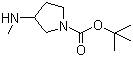 structure of CAS# 454712-26-6, 1-Boc-3-Methylaminopyrrolidine;3-Methylamino-1-tert-butoxycarbonylpyrrolidine; 3-Methylaminopyrrolidine-1-carboxylic acid tert-butyl ester