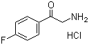 结构式 CAS# 456-00-8, 2-氨基-4'-氟苯乙酮盐酸盐