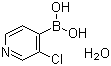 结构式 CAS# 458532-98-4, 3-氯-4-吡啶硼酸(一水合物); 3-氯吡啶-4-硼酸一水合物