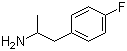 结构式 CAS# 459-02-9, 4-氟安非他明; 1-(4-氟苯基)丙-2-胺