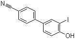 结构式 CAS# 460746-47-8, 4'-羟基-3'-碘联苯-4-甲腈