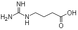 structure of CAS# 463-00-3, 4-Guanidinobutanoic acid;HL 6450; N-(4-Butanoic acid)guanidine; NSC 521717; gamma-Guanidinebutyric acid; gamma-Guanidinobutyric acid