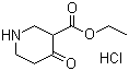 structure of CAS# 4644-61-5, Ethyl 4-oxo-3-piperidinecarboxylate hydrochloride;3-Carbethoxy-4-piperidone hydrochloride