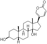 structure of CAS# 465-21-4, Bufalin;3-b,14-Dihydroxy-5-beta-bufa-20,22-dienolide