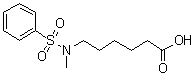 structure of CAS# 46948-72-5, Hostacor H;6-[Methyl(phenylsulfonyl)amino]hexanoic acid