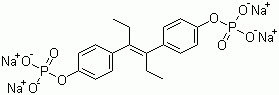 结构式 CAS# 4719-75-9, 磷雌酚四钠盐; (E)-4,4'-(1,2-二乙基-1,2-乙烯基)二苯酚双磷酸四钠盐