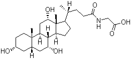 结构式 CAS# 475-31-0, 甘氨胆酸; N-(3,7,12-三羟基-24-羰基胆烷-24-基)-甘氨酸