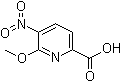 结构式 CAS# 475272-62-9, 6-甲氧基-5-硝基-2-吡啶羧酸