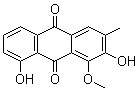 structure of CAS# 477-85-0, 2,8-Dihydroxy-1-methoxy-3-methyl-anthraquinone;Obtusifolin (anthraquinone)