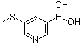 结构式 CAS# 477251-98-2, 5-(甲硫基)吡啶-3-硼酸
