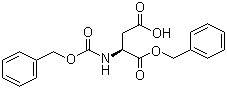 结构式 CAS# 4779-31-1, N-苄氧羰基-L-天冬氨酸 1-苄酯