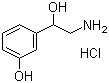 结构式 CAS# 4779-94-6, 盐酸去甲苯福林; 3-羟基-alpha-(氨基甲基)-苄醇盐酸盐