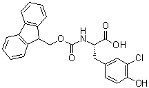 结构式 CAS# 478183-58-3, 3-氯-N-[芴甲氧羰基]-L-酪氨酸