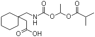 structure of CAS# 478296-72-9, Gabapentin enacarbil;1-[[[[1-(2-Methyl-1-oxopropoxy)ethoxy]carbonyl]amino]methyl]cyclohexaneacetic acid
