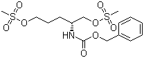 结构式 CAS# 478646-29-6, [(1R)-4-[(甲磺酰)氧基]-1-[[(甲磺酰)氧基]甲基]丁基]氨基甲酸苄酯