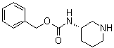 structure of CAS# 478646-33-2, Benzyl (S)-piperidin-3-ylcarbamate;(3S)-3-[(Benzyloxycarbonyl)amino]piperidine; N-(3S)-3-Piperidinylcarbamic acid phenylmethyl ester
