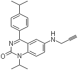 结构式 CAS# 478963-46-1, 1-(1-甲基乙基)-4-[4-(1-甲基乙基)苯基]-6-(2-丙炔-1-基氨基)-2(1H)-喹唑啉酮