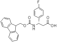 结构式 CAS# 479064-89-6, (betaS)-beta-[[(9H-芴-9-基甲氧基)羰基]氨基]-4-氟苯丙酸
