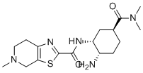 structure of CAS# 480450-71-3, Edoxaban Impurity 41;N-[(1R,2S,5S)-2-amino-5-(dimethylcarbamoyl)cyclohexyl]-5-methyl-6,7-dihydro-4H-[1,3]thiazolo[5,4-c]pyridine-2-carboxamide
