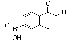 结构式 CAS# 481725-36-4, B-[4-(2-溴乙酰基)-3-氟苯基]硼酸