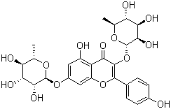 结构式 CAS# 482-38-2, 山奈苷
