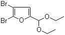 结构式 CAS# 4828-13-1, 2,3-二溴-5-(二乙氧基甲基)呋喃