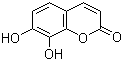 structure of CAS# 486-35-1, 7,8-Dihydroxycoumarin;Daphnetin; 7,8-Dihydroxychromen-2-one