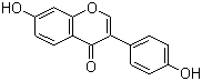结构式 CAS# 486-66-8, 大豆素; 黄豆苷元; 大豆甙元; 大豆黄酮; 4',7-二羟基异黄酮