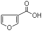结构式 CAS# 488-93-7, 3-糠酸; 3-呋喃甲酸